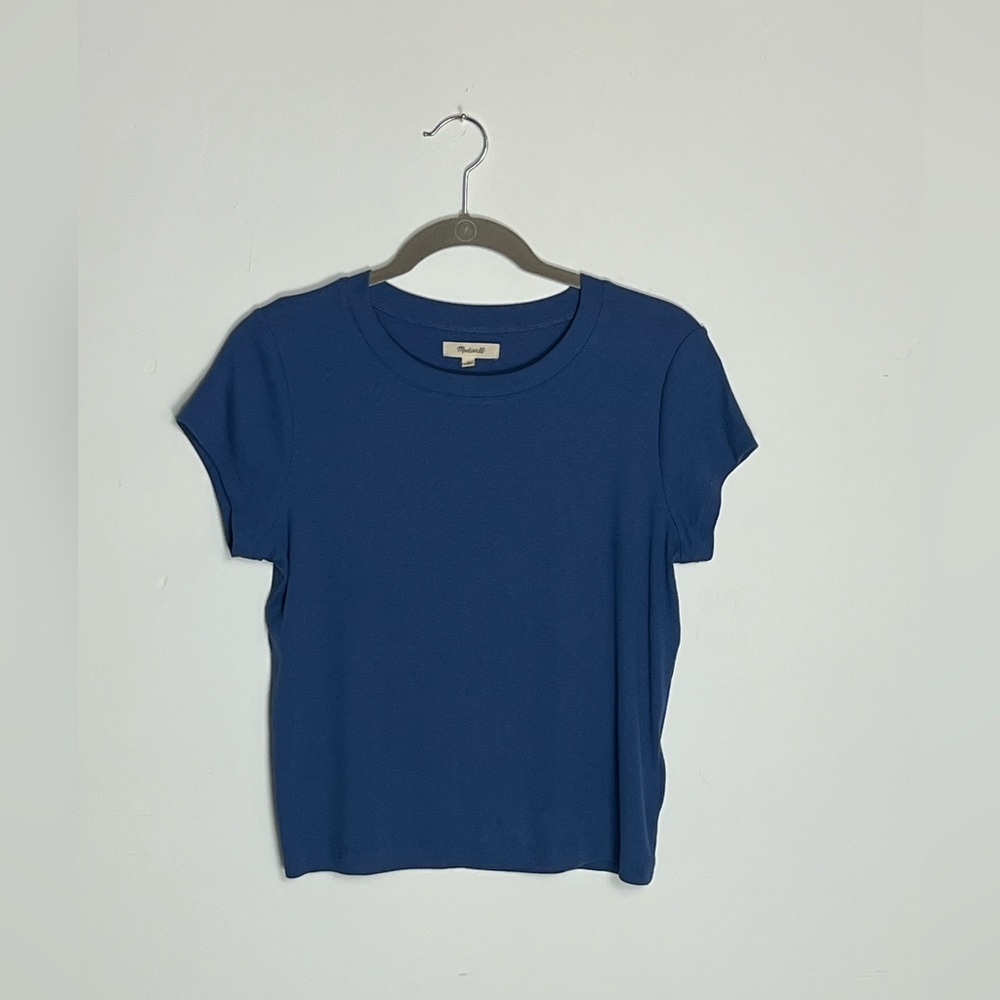 Madewell Short Sleeve Crewneck Tee in Deep Blue